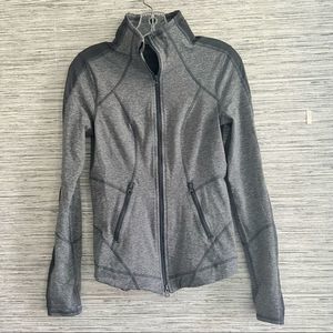 Zella Workout Zip Up Jacket in Gray Size: S